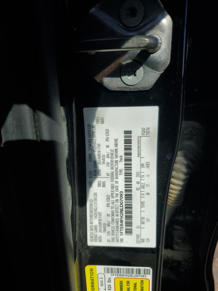 2022 Ford Ranger Xl VIN: 1FTER4FH2NLD07093 Lot: 90449525