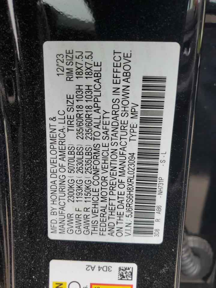 2024 Honda Cr-V Sport-L VIN: 5J6RS6H8XRL023094 Lot: 85738405