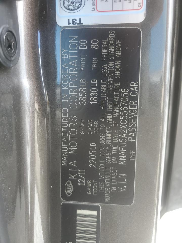 2012 Kia Forte Ex VIN: KNAFU5A2XC5567056 Lot: 82241605