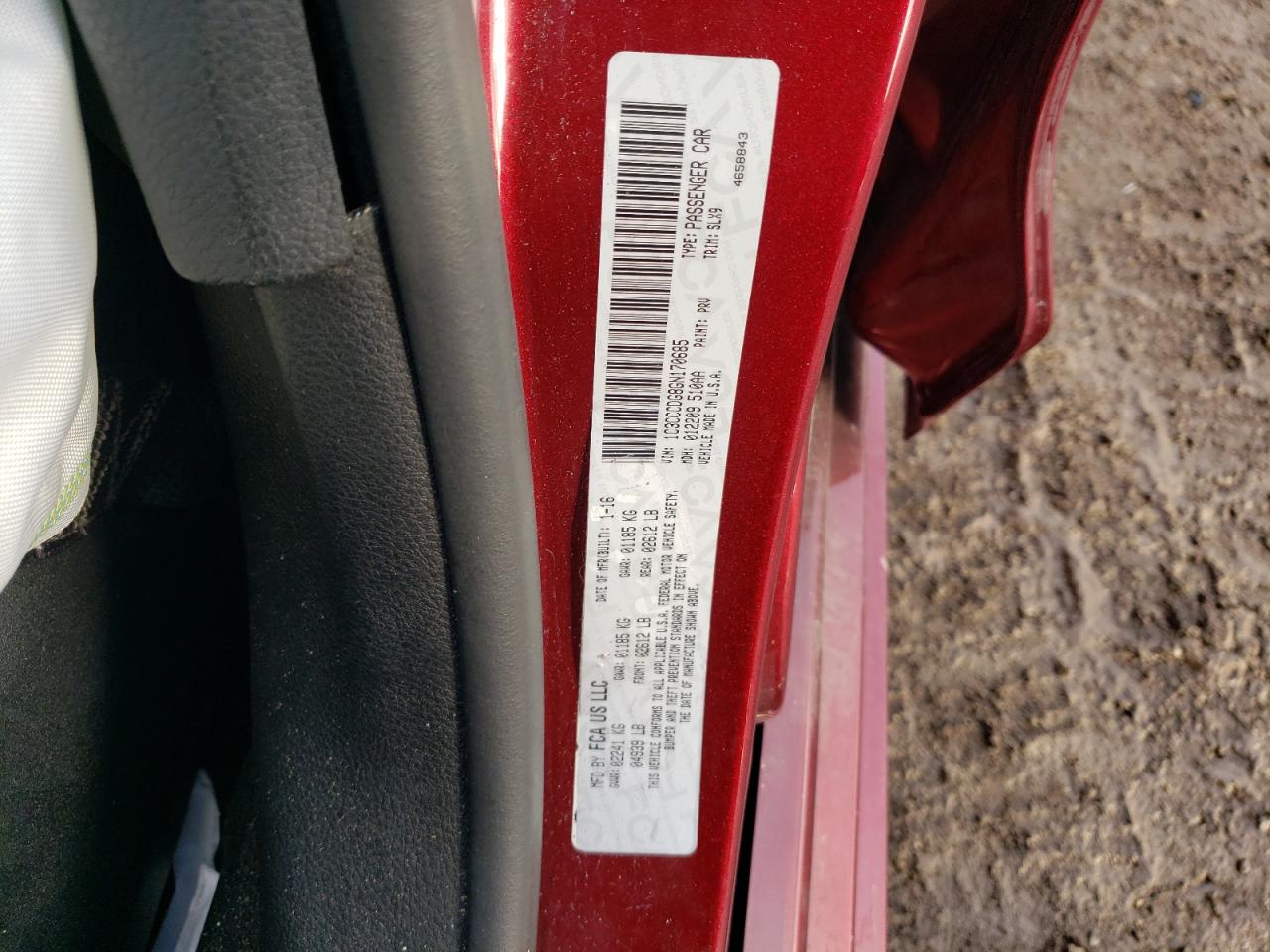 2016 Chrysler 200 S VIN: 1C3CCCDG8GN170685 Lot: 89831055