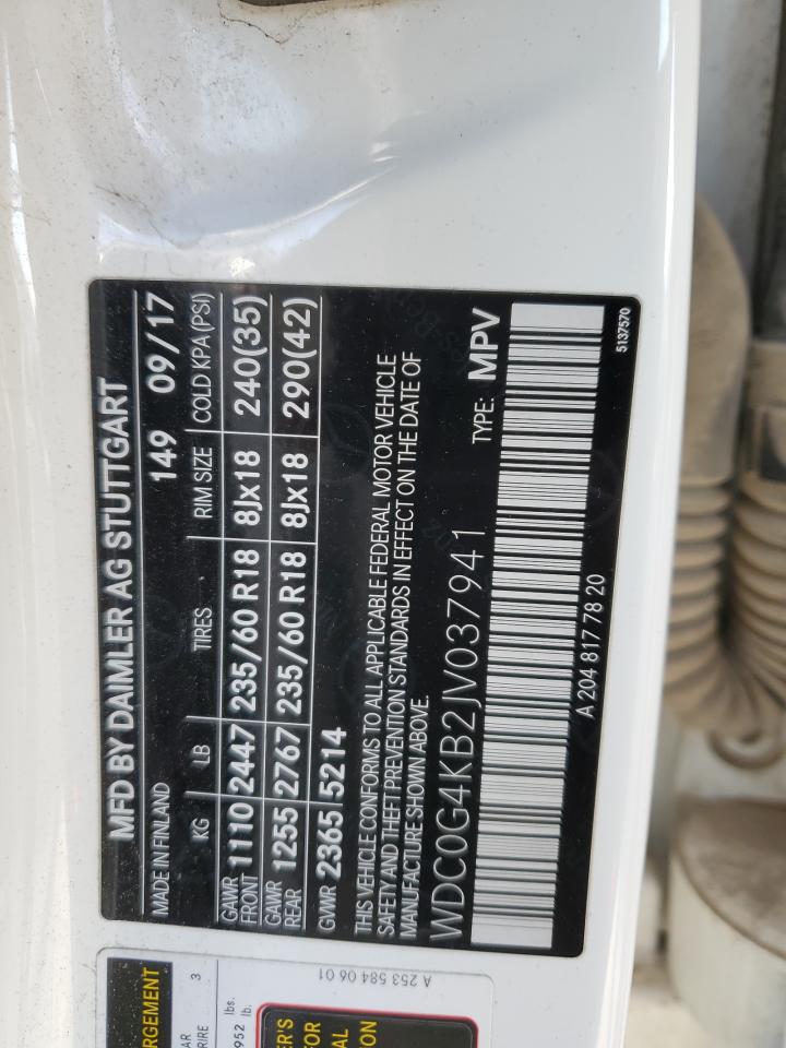 2018 Mercedes-Benz Glc 300 4Matic VIN: WDC0G4KB2JV037941 Lot: 84997565