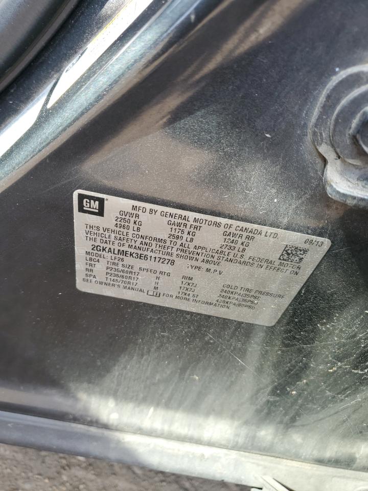 2014 GMC Terrain Sle VIN: 2GKALMEK3E6117278 Lot: 89650555