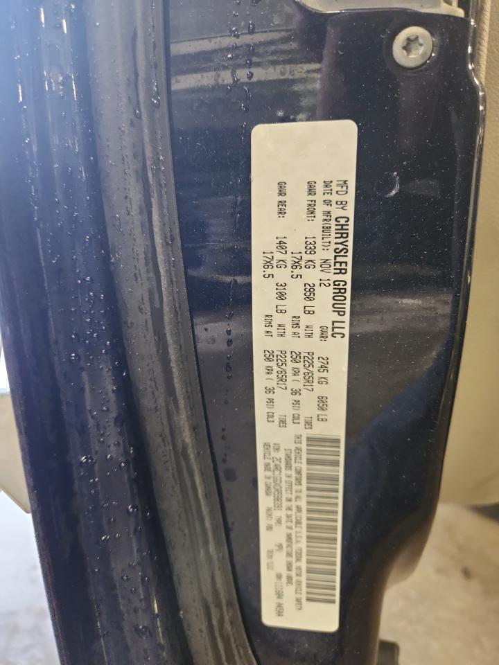 2013 Chrysler Town & Country Limited VIN: 2C4RC1GGXDR598391 Lot: 86305355