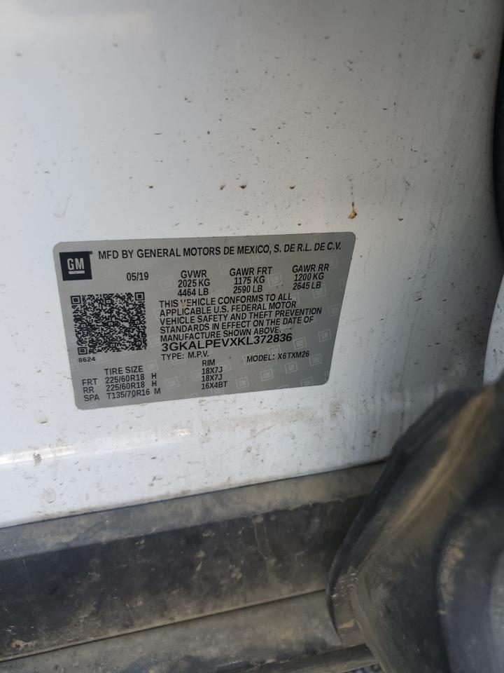 2019 GMC Terrain Slt VIN: 3GKALPEVXKL372836 Lot: 89512555