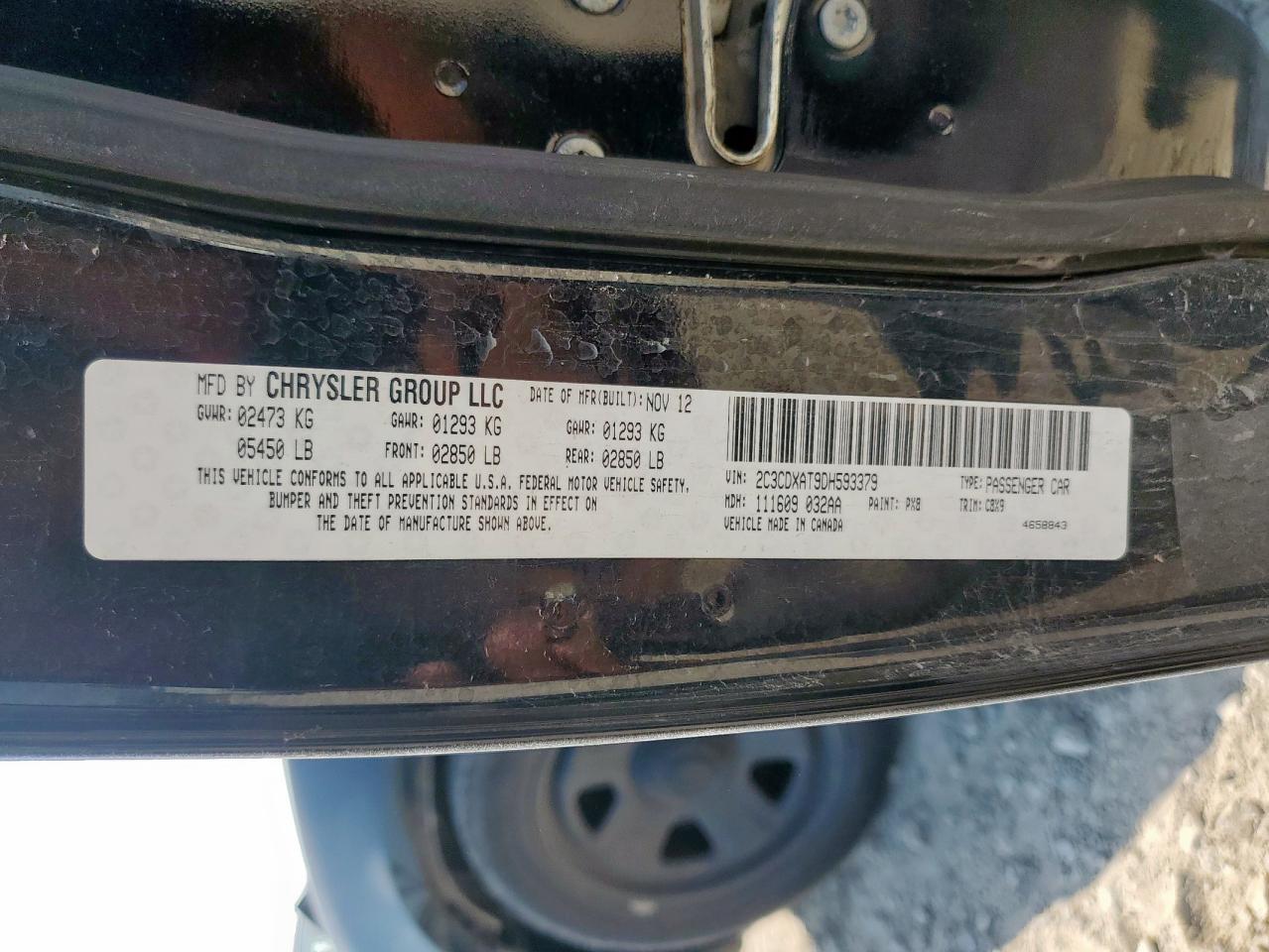 2013 Dodge Charger Police VIN: 2C3CDXAT9DH593379 Lot: 85201785