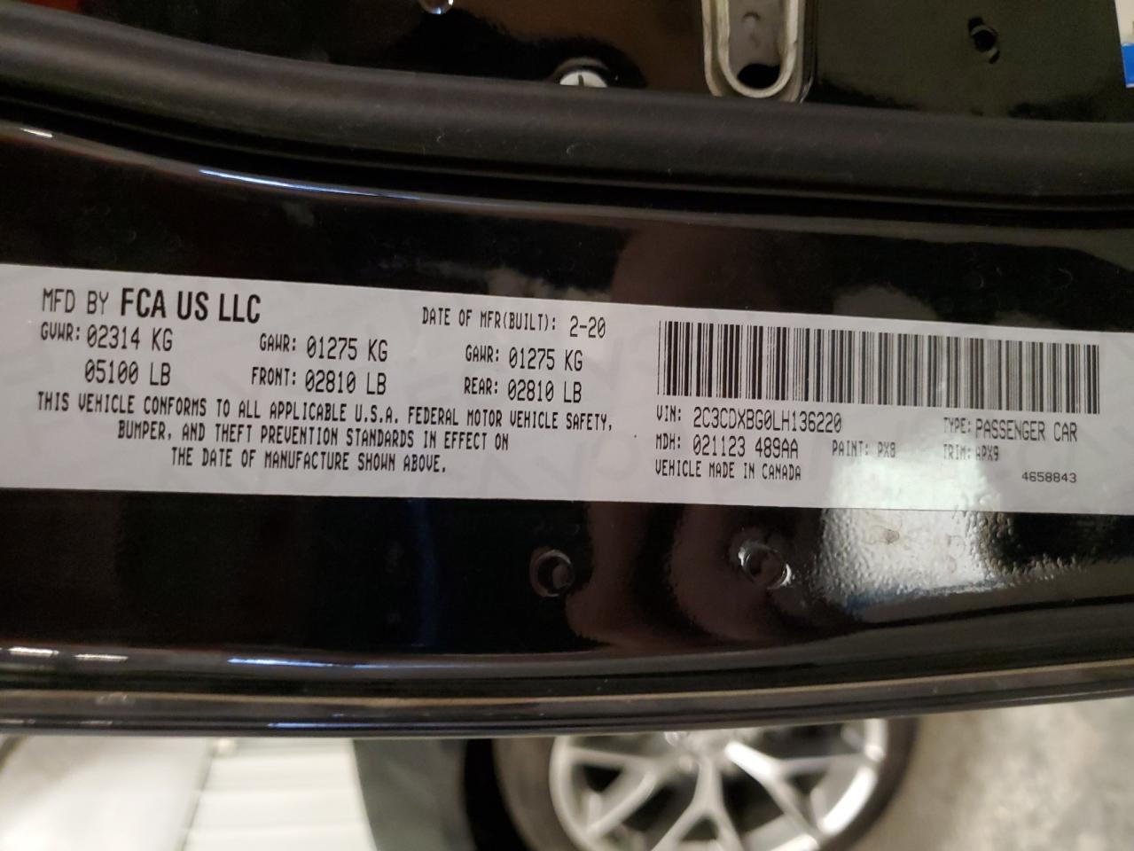 2020 Dodge Charger Sxt VIN: 2C3CDXBG0LH136220 Lot: 84576585