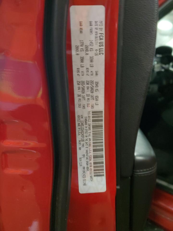 2016 Dodge Durango Limited VIN: 1C4RDJDG4GC437128 Lot: 85850795