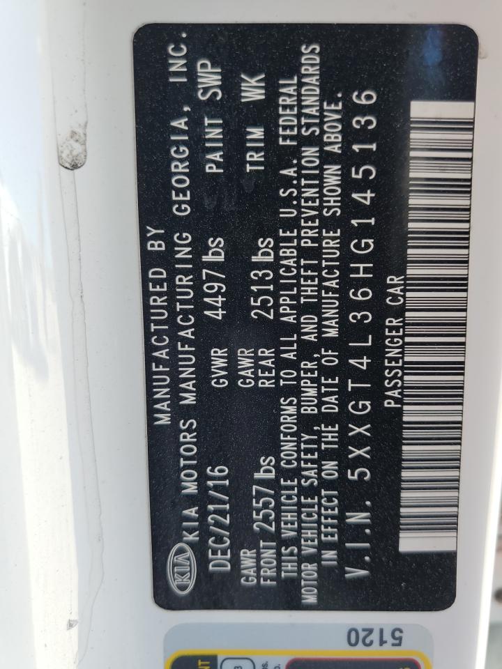 2017 Kia Optima Lx VIN: 5XXGT4L36HG145136 Lot: 90732255