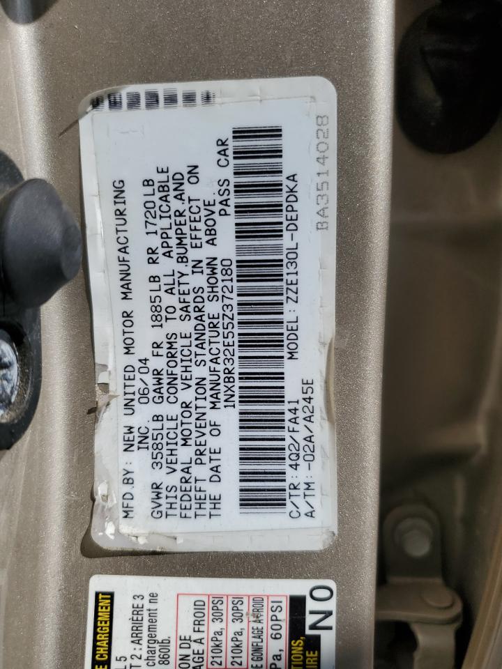 2005 Toyota Corolla Ce VIN: 1NXBR32E55Z372180 Lot: 86136445