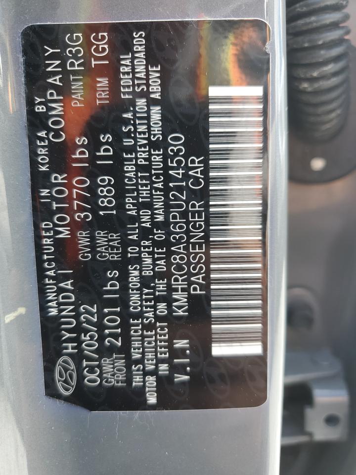 2023 Hyundai Venue Sel VIN: KMHRC8A36PU214530 Lot: 85338595