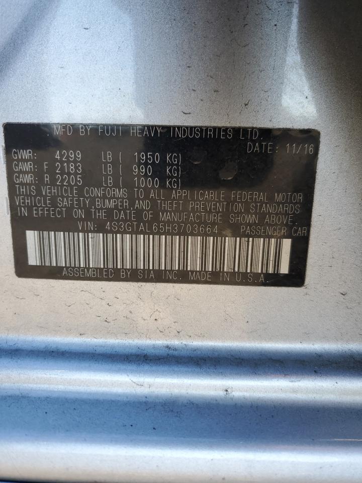 2017 Subaru Impreza Sport VIN: 4S3GTAL65H3703664 Lot: 82344885