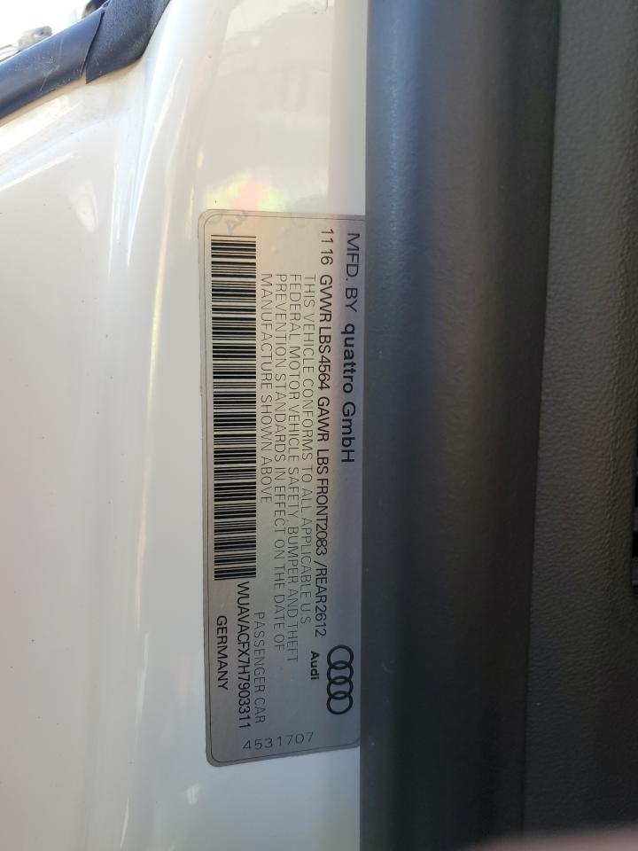 2017 Audi R8 Spyder VIN: WUAVACFX7H7903311 Lot: 86196755