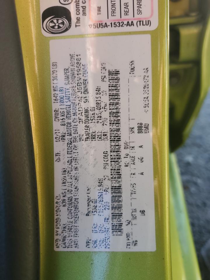 2011 Ford Fiesta Se VIN: 3FADP4EJ5BM195881 Lot: 85852155