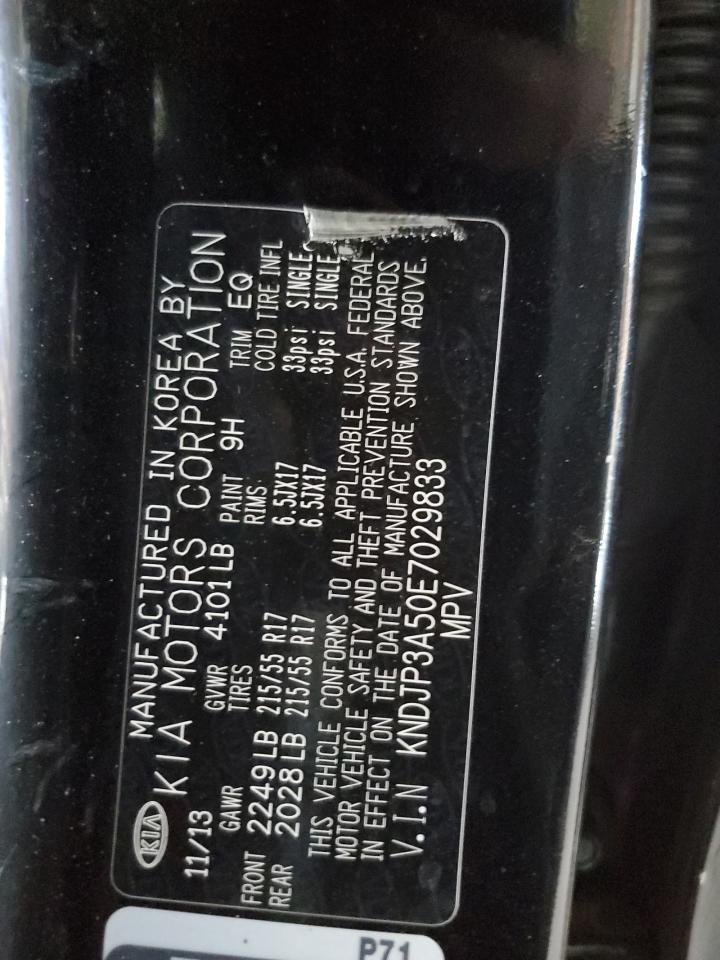 2014 Kia Soul + VIN: KNDJP3A50E7029833 Lot: 85763355