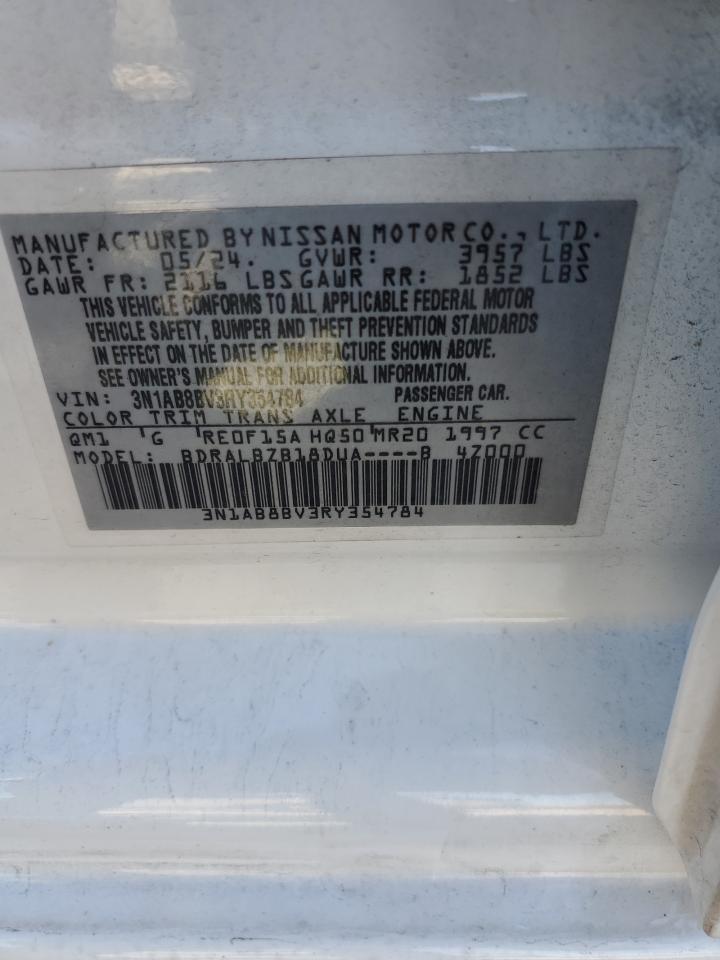 2024 Nissan Sentra S VIN: 3N1AB8BV3RY354784 Lot: 86265595