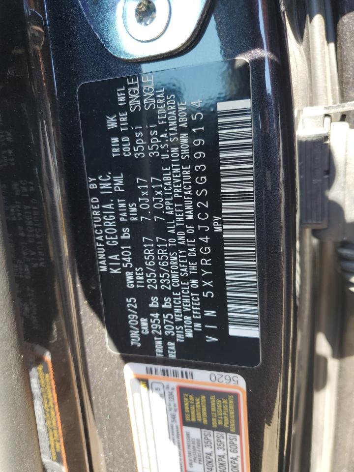 2025 Kia Sorento Lx VIN: 5XYRG4JC2SG399154 Lot: 86066545