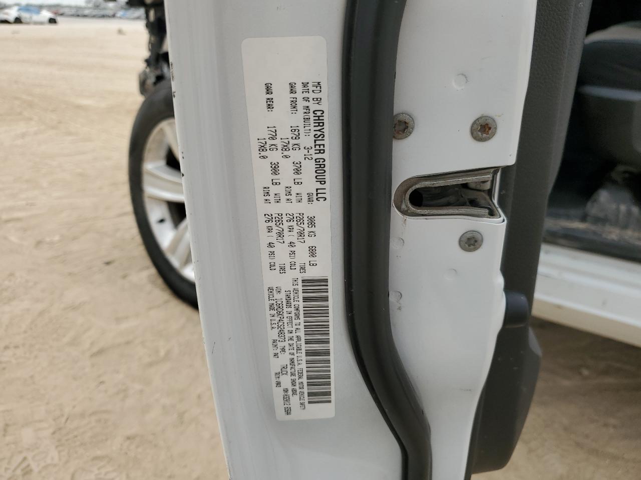 2012 Dodge Ram 1500 St VIN: 1C6RD6KP4CS248373 Lot: 82669435