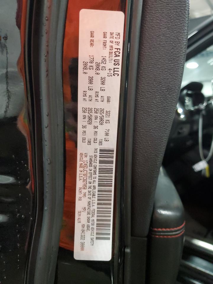 2015 Dodge Durango R/T VIN: 1C4SDJCT6FC827050 Lot: 90252965