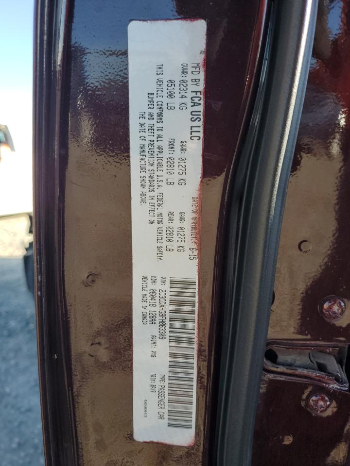 2015 Dodge Charger Sxt VIN: 2C3CDXHG8FH863309 Lot: 84704225