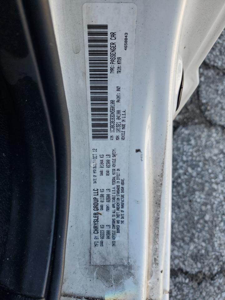 2013 Chrysler 200 Touring VIN: 1C3BCBEB3DN560100 Lot: 87376905