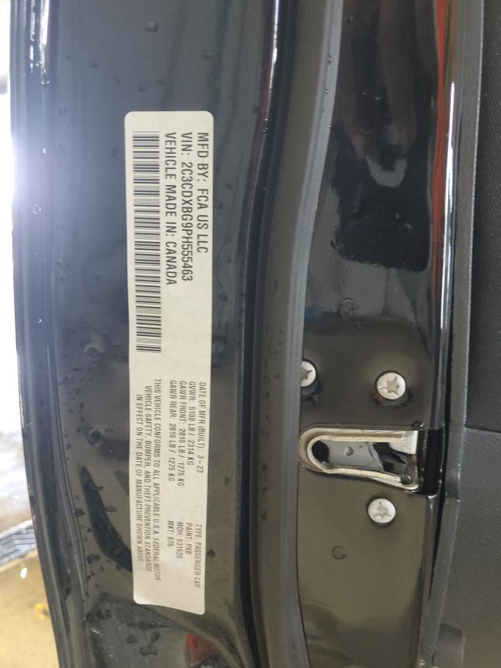 2023 Dodge Charger Sxt VIN: 2C3CDXBG9PH555463 Lot: 85298835