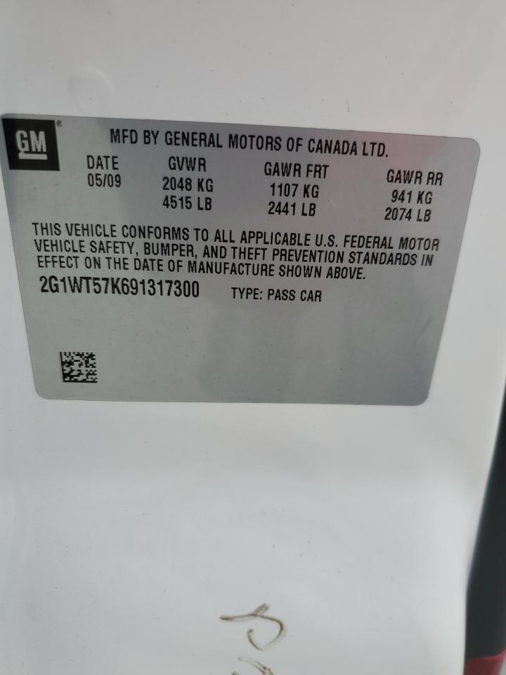 2009 Chevrolet Impala 1Lt VIN: 2G1WT57K691317300 Lot: 87233055