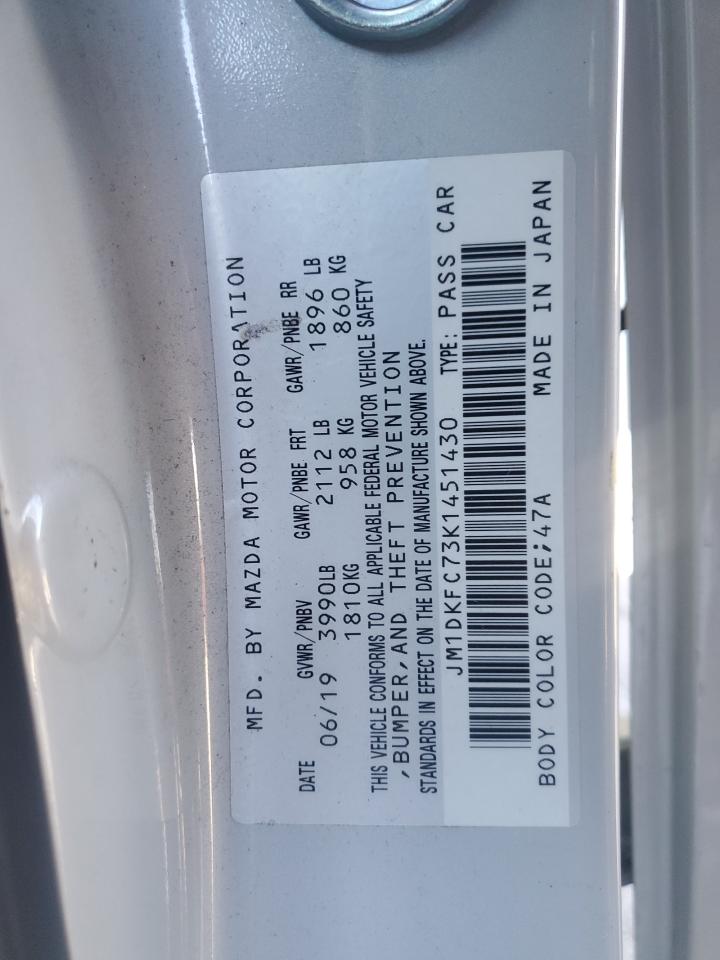 2019 Mazda Cx-3 Touring VIN: JM1DKFC73K1451430 Lot: 82295415