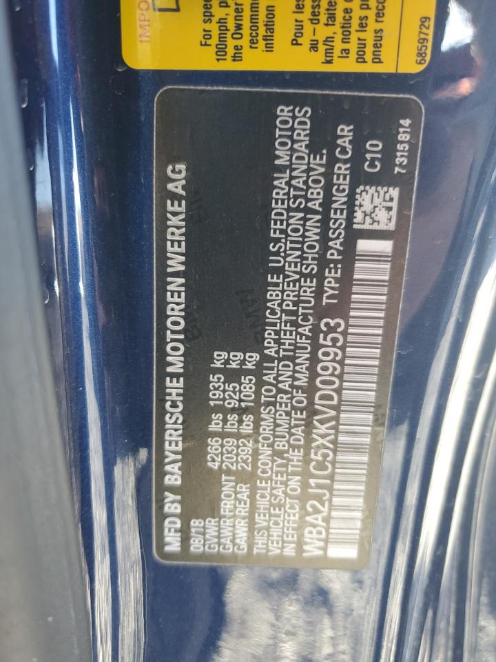 2019 BMW 230I VIN: WBA2J1C5XKVD09953 Lot: 85925265