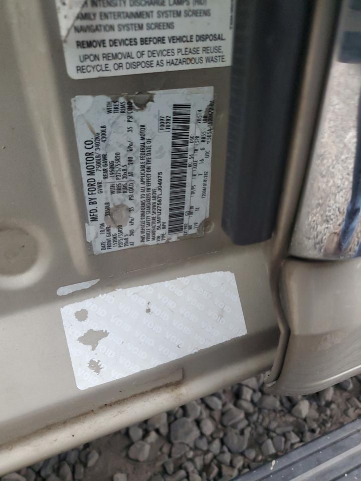 2007 Lincoln Navigator VIN: 5LMFU27587LJ04975 Lot: 86279825