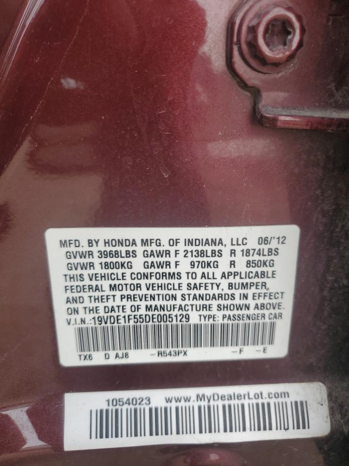 2013 Acura Ilx 20 Premium VIN: 19VDE1F55DE005129 Lot: 90479555