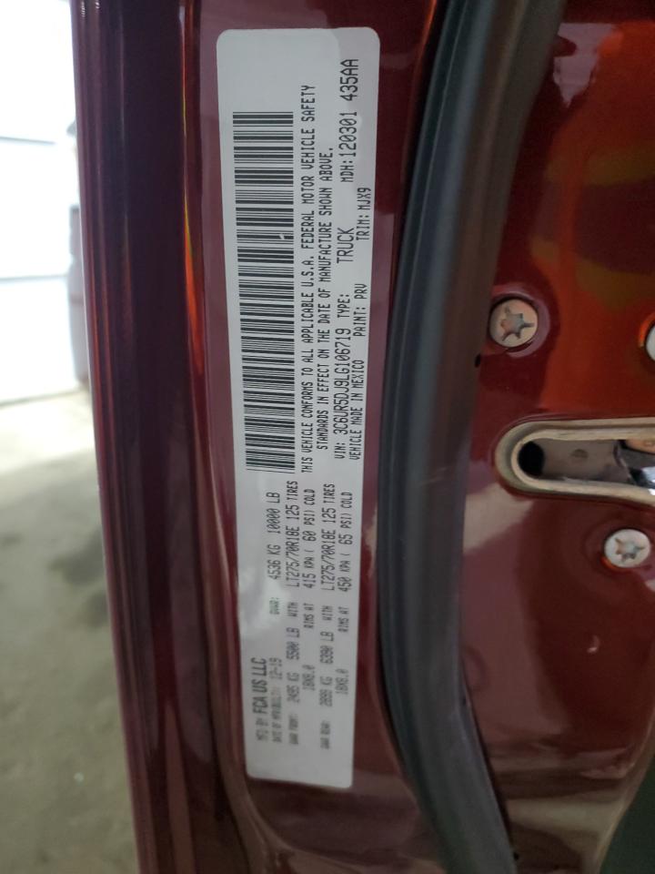 2020 Ram 2500 Big Horn VIN: 3C6UR5DJ9LG106719 Lot: 84250295