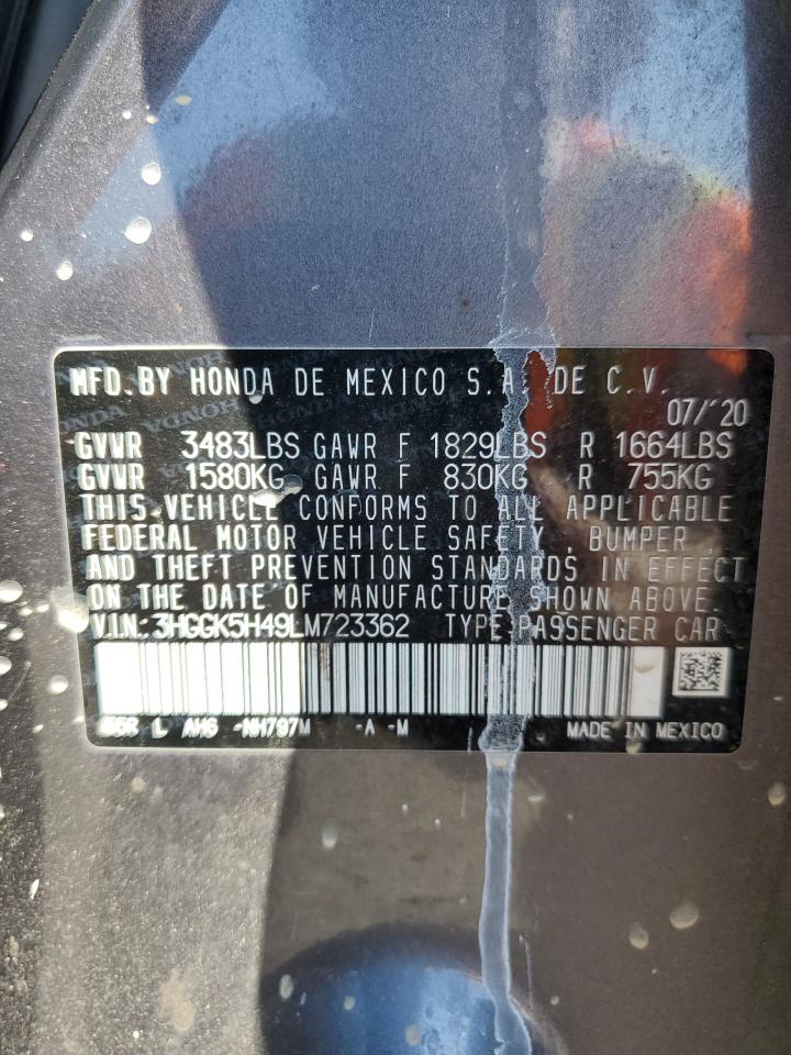 2020 Honda Fit Lx VIN: 3HGGK5H49LM723362 Lot: 86164785