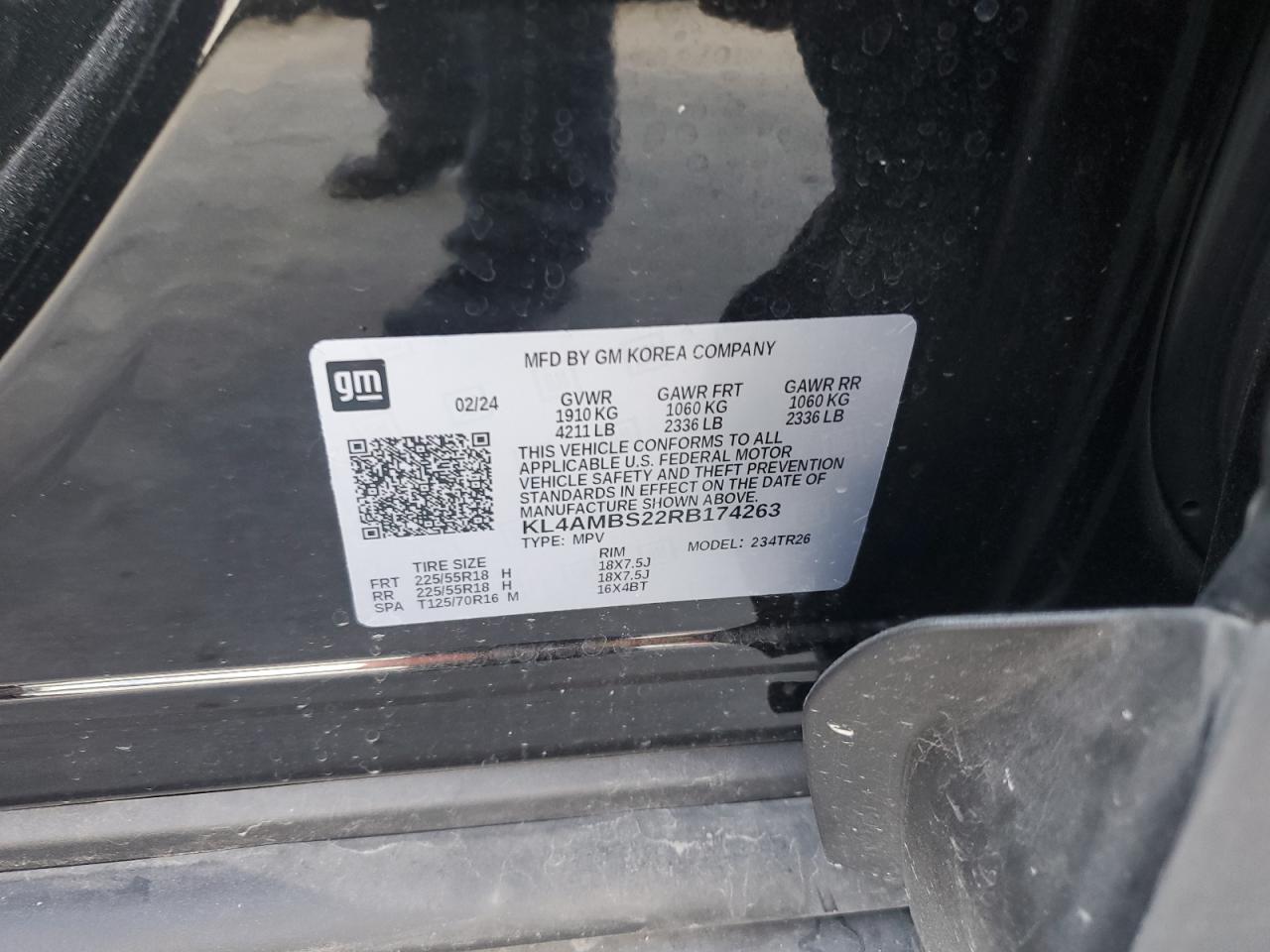 2024 Buick Encore Gx Preferred VIN: KL4AMBS22RB174263 Lot: 86253685