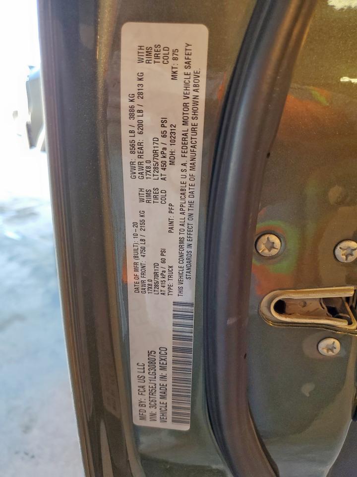 2020 Ram 2500 Powerwagon VIN: 3C6TR5EJ1LG308075 Lot: 85425715