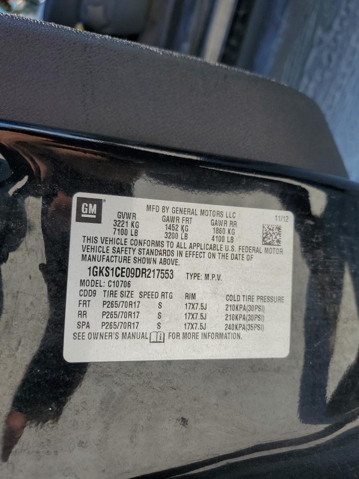 2013 GMC Yukon Slt VIN: 1GKS1CE09DR217553 Lot: 81955645