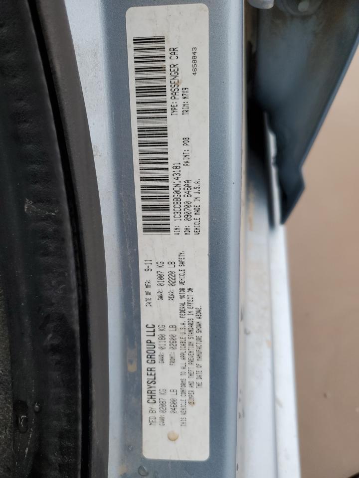 2012 Chrysler 200 Touring VIN: 1C3CCBBG0CN143181 Lot: 84412215