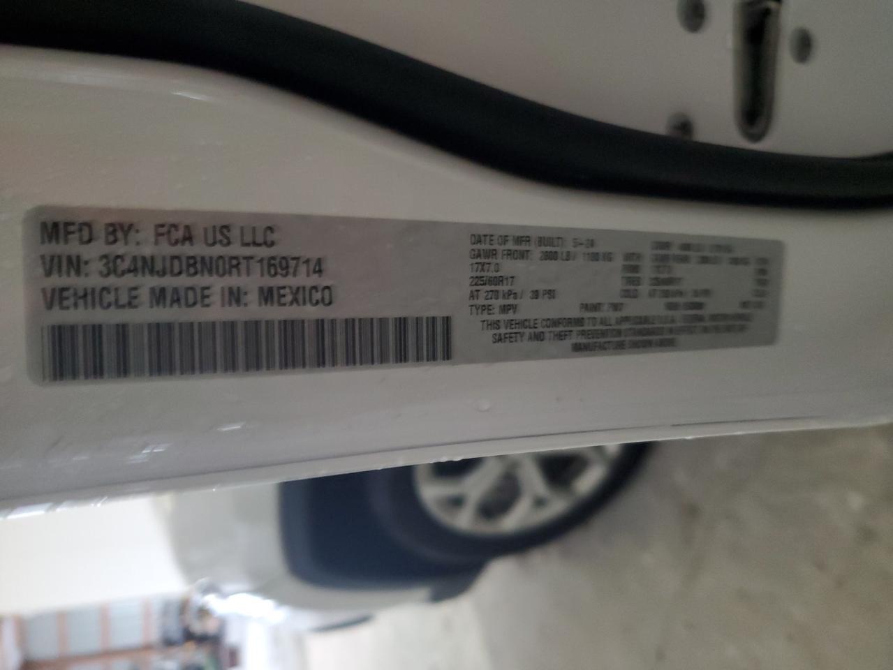 2024 Jeep Compass Latitude VIN: 3C4NJDBN0RT169714 Lot: 89827365