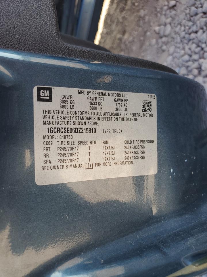 2013 Chevrolet Silverado C1500 Lt VIN: 1GCRCSE06DZ215810 Lot: 85534555