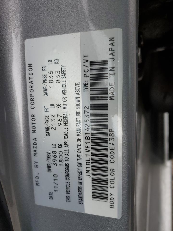 2011 Mazda 3 I VIN: JM1BL1VF1B1425372 Lot: 90684425