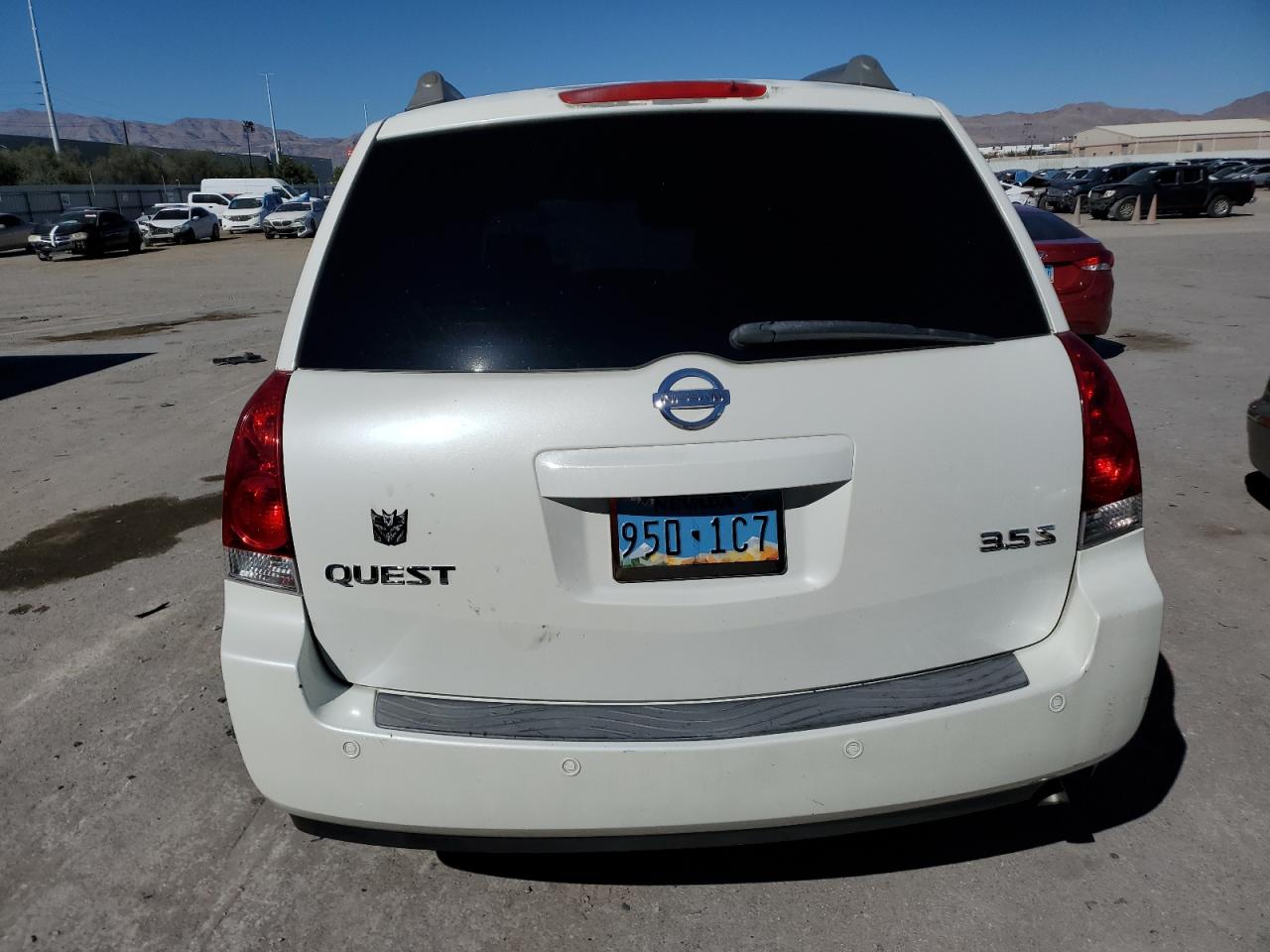 2006 Nissan Quest S VIN: 5N1BV28U66N117909 Lot: 85781785