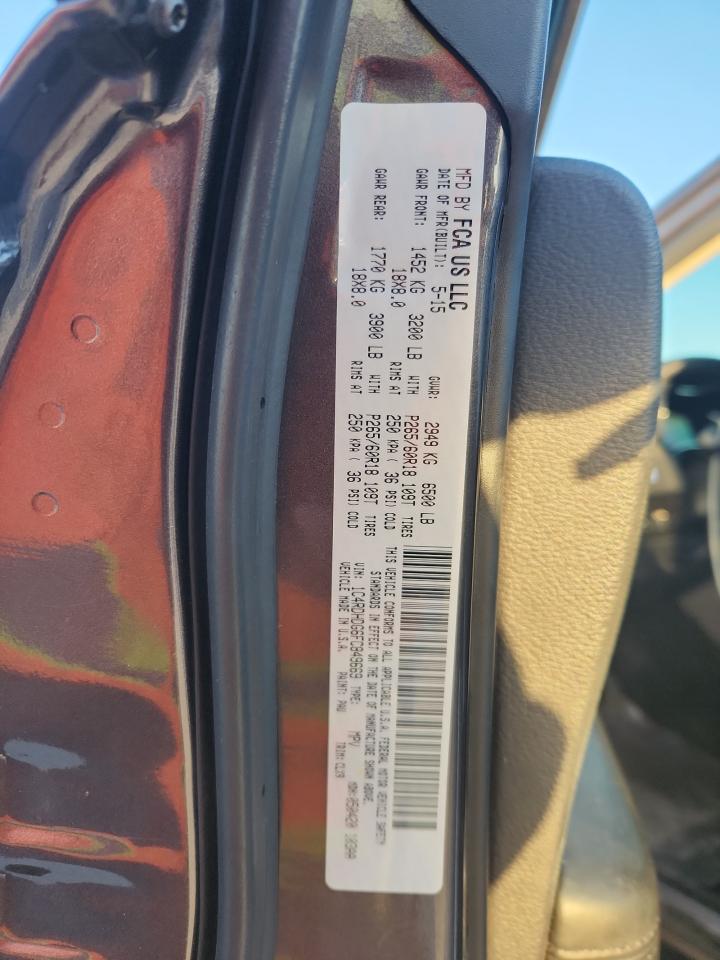 2015 Dodge Durango Limited VIN: 1C4RDHDG6FC849669 Lot: 89465695