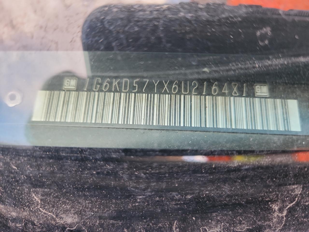 2006 Cadillac Dts VIN: 1G6KD57YX6U216481 Lot: 87479065