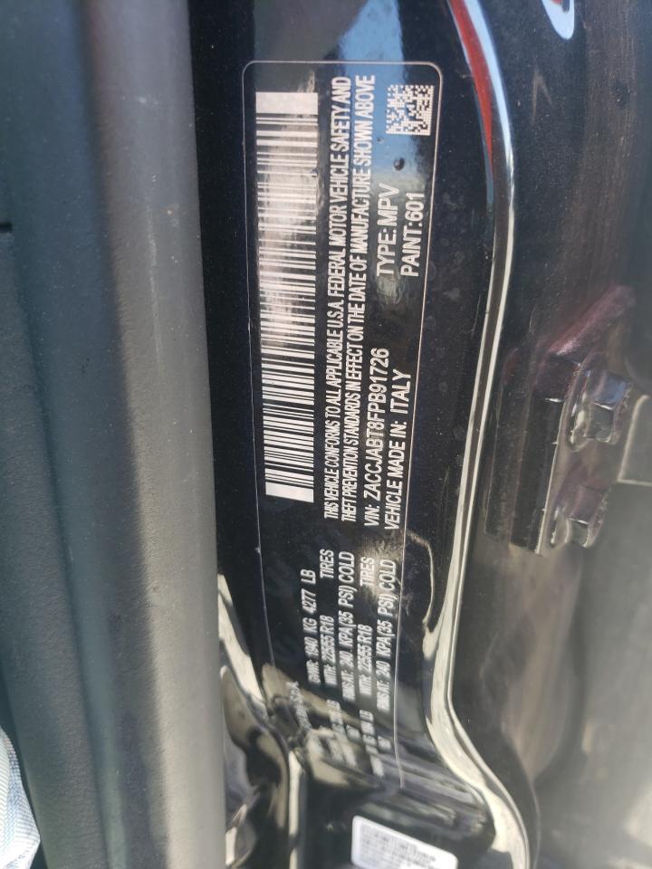 2015 Jeep Renegade Latitude VIN: ZACCJABT8FPB91726 Lot: 84721045