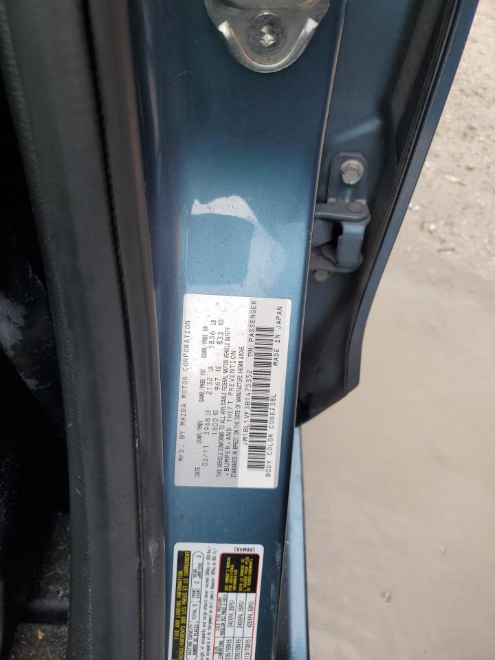 2011 Mazda 3 I VIN: JM1BL1VF3B1475352 Lot: 84654665