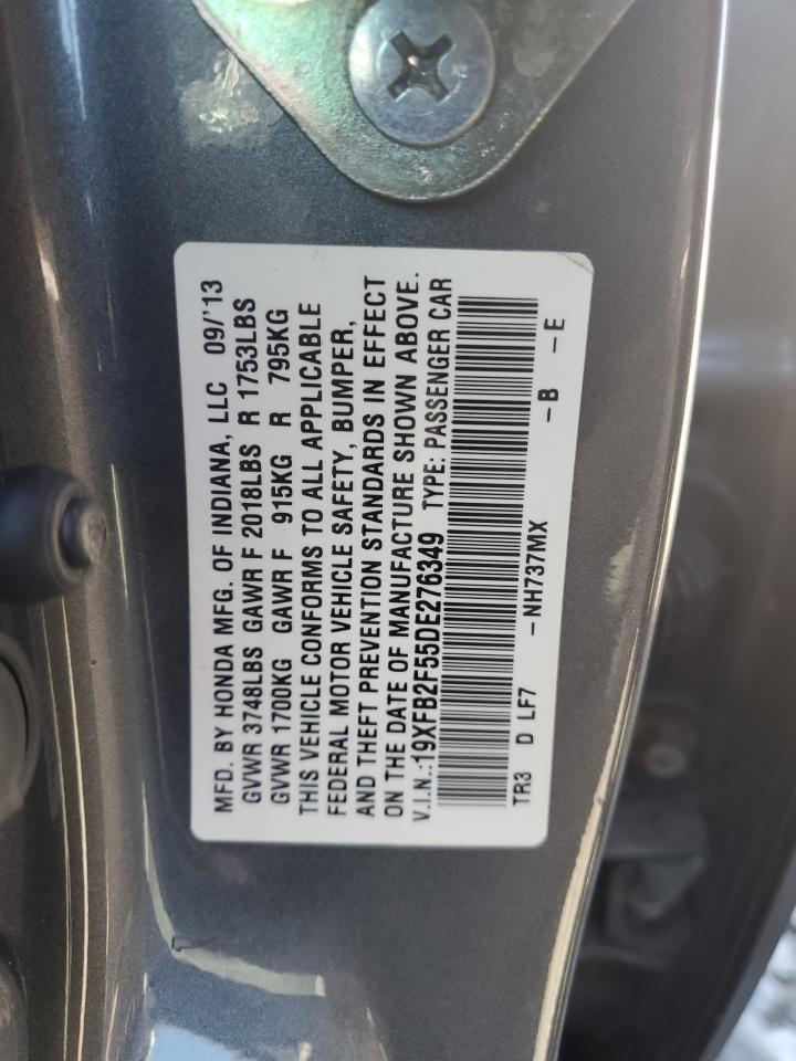 2013 Honda Civic Lx VIN: 19XFB2F55DE276349 Lot: 82387675