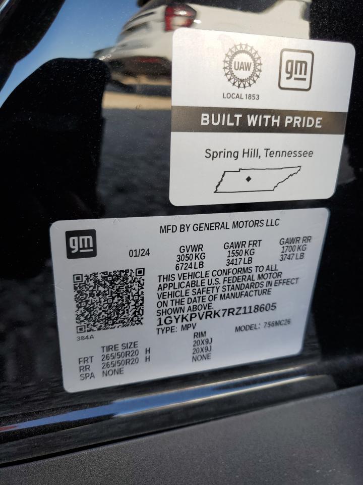 2024 Cadillac Lyriq Sport VIN: 1GYKPVRK7RZ118605 Lot: 87447055