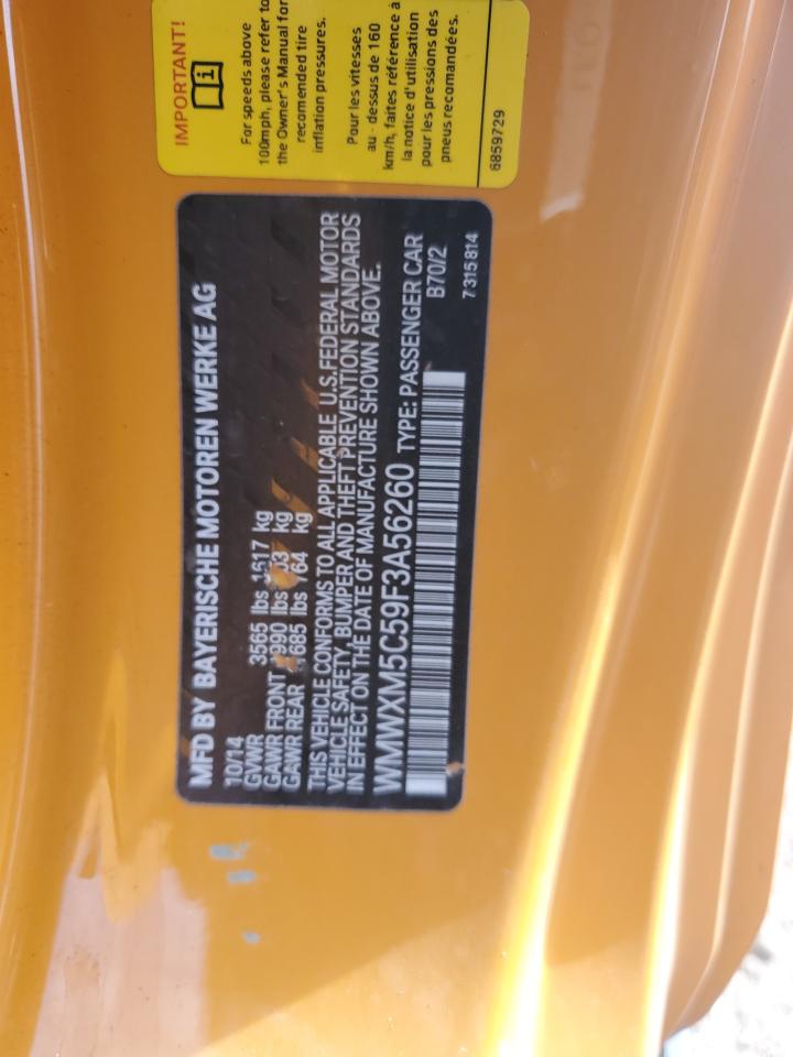 2015 Mini Cooper VIN: WMWXM5C59F3A56260 Lot: 87311005