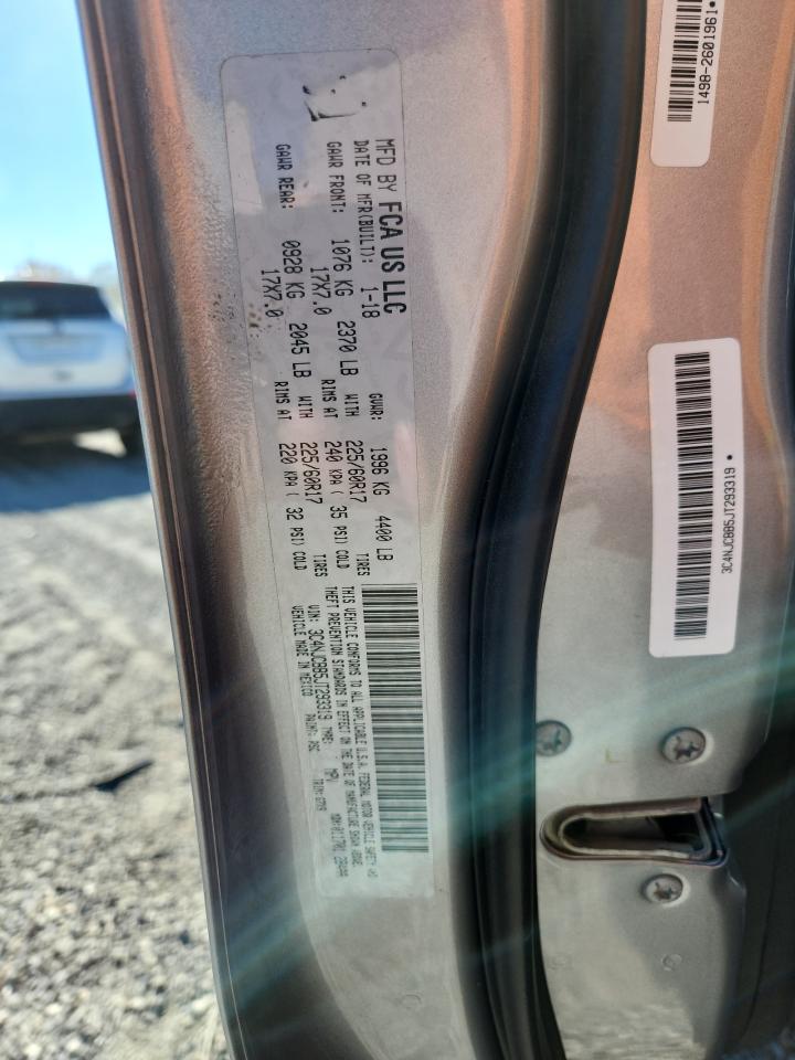 2018 Jeep Compass Latitude VIN: 3C4NJCBB5JT293319 Lot: 86712045