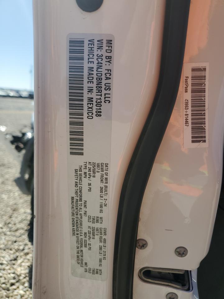 2024 Jeep Compass Latitude VIN: 3C4NJDBN8RT130188 Lot: 87007585