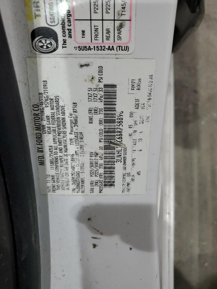 2011 Lincoln Mkz VIN: 3LNHL2GC6BR758896 Lot: 90832035